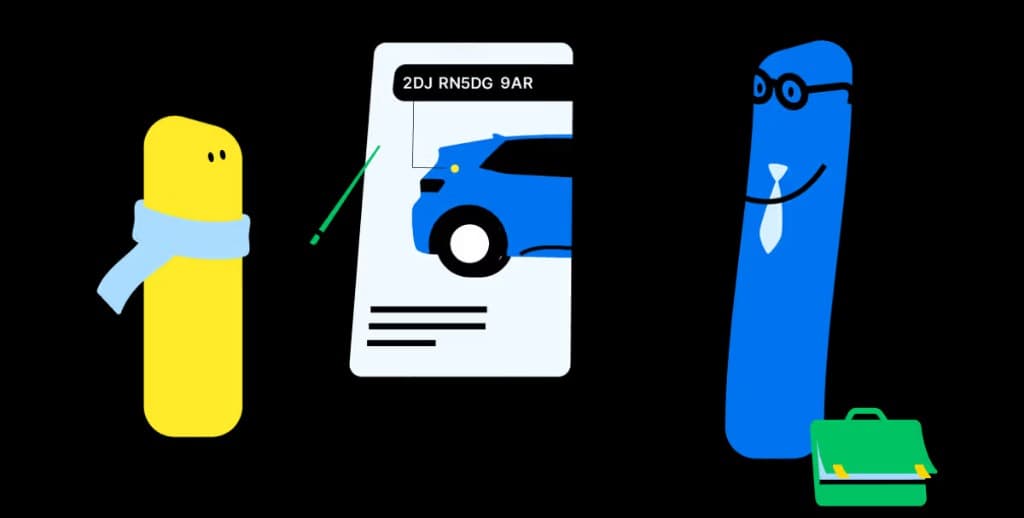 Illustration explaining what a VIN number is